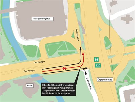 Körfält stängs av på Örgrytevägen Trafik Göteborg Trafik Göteborg