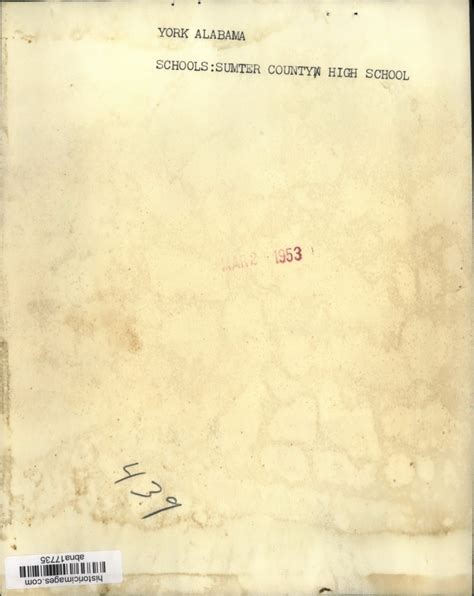 1953 Sumter County High School In York Alabama Historic Images