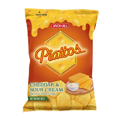 Piattos Potato Crisps Cheddar And Sour Cream 85g