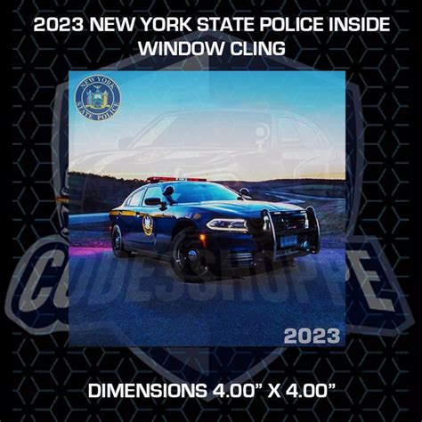 2023 New York State Police NYSP Patrol Car Inside Window Decal - Etsy