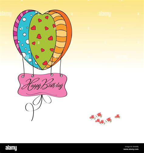 happy birthday card with balloons Stock Vector Image & Art - Alamy