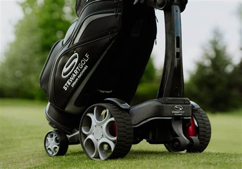 Stewart Q Follow Electric Golf Push Cart Mygolfspy