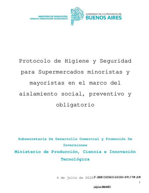 Pdf Protocolo De Higiene Y Seguridad Para Supermercados Pdfslide Tips