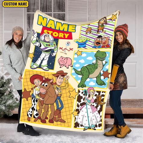 Personalized Name Toy Story Characters Blanket Toy Story Blanket
