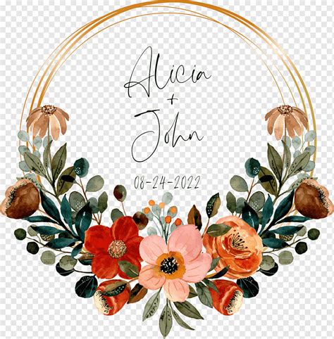 Watercolor Floral Wedding Invitation Png PNGWing