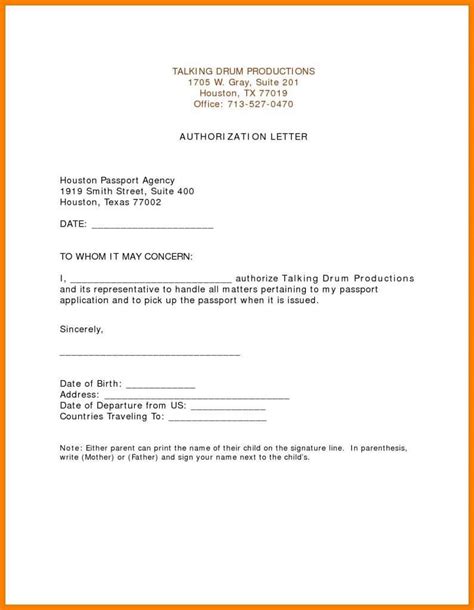 Letter Of Authorization To Collect Cheque