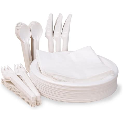 Set De Vesela De Unica Folosinta Biodegradabila Home Link Farfurii