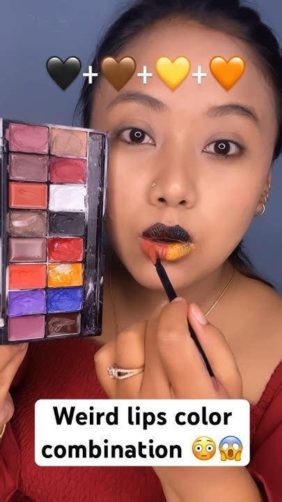 Weird Lip Color Combination 😱😳💁‍♀️ Viralmakeuphack Virallipstickhack