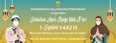 Ucapan Selamat Hari Raya Idul Fitri 1442 H Website Kalurahan Poncosari