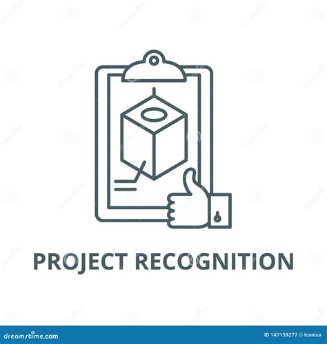 Project Recognition Vector Line Icon Linear Concept Outline Sign