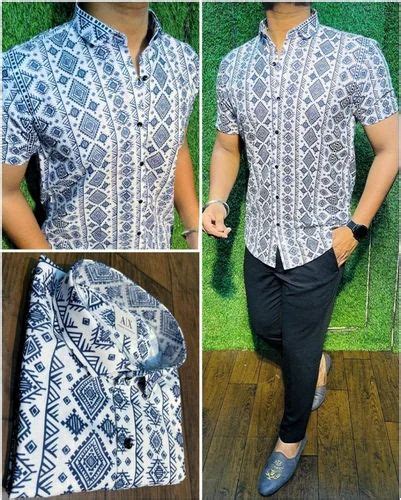 Inch Polyster Digital Printed Shirt Fabrics For Shirting And