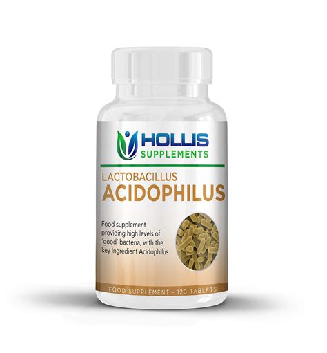 Probiotic Lactobacillus Acidophilus By Hollis 120 Tablets High