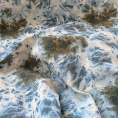 Джинса стрейч принт сине-голубой "малахит"