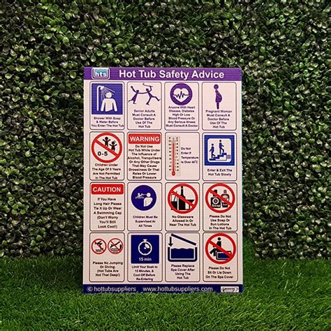 A Hot Tub Safety Sign Clean Tub North Yorkshire