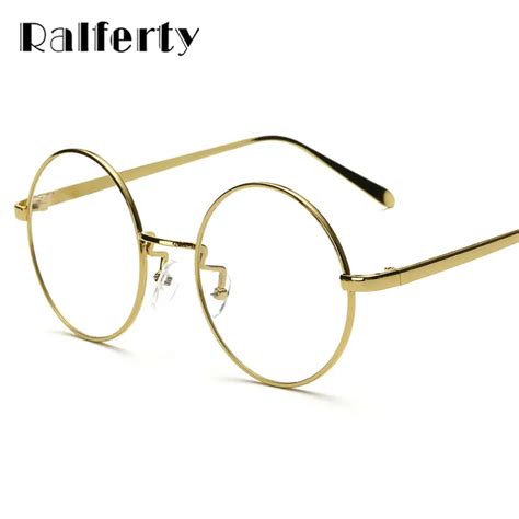 Ralferty Oversized Korean Round Glasses Frame Clear Lens Women Men