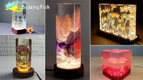 Aerfgo Epoxy Resin Bedside Lamp Handmade Resin Night Light Diver Resin