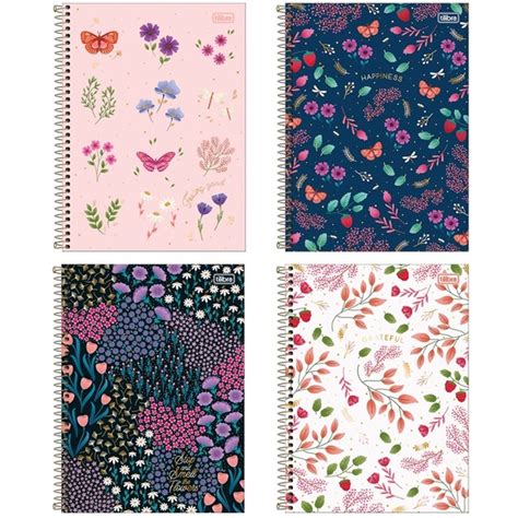 Caderno Universitario Le Vanille Folhas Shopee Brasil