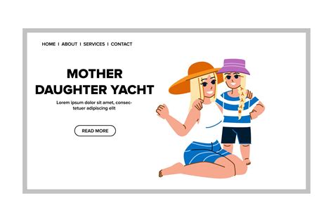 Mother Daughter Yacht Vector Graphic By Sevvectors Creative Fabrica