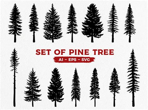 Pine Tree Svg Bundle Instant Download Etsy Canada