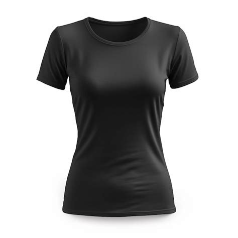 Camiseta Negra Renderizada En 3d Con Maqueta De Espacio De Copia Foto Premium