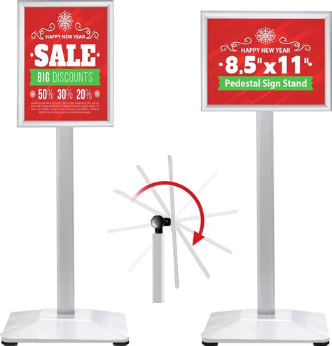 Vaiigo Pedestal Sign Holder Stand X Inch Adjustable Standing Floor