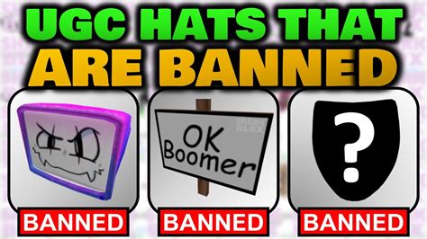 All Roblox Ugc Accessories That Got Banned Content Deleted Youtube