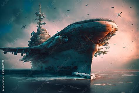 Modern battleship courtesy of the Navy Stock Illustration | Adobe Stock