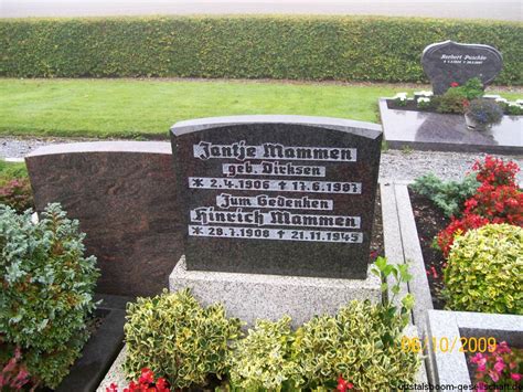 Grab Von Jantje Mammen Geb Dirksen 02 04 1906 17 06 1987 Friedhof