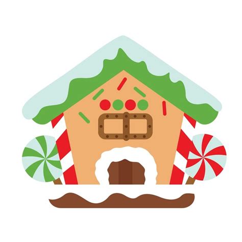 Lebkuchenhaus Weihnachten Illustration Vektor Clipart Premium Vektor