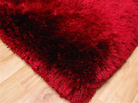 Plush Red Shaggy Rug [Plush Red Shaggy Rug] - £117.00 : Rugs Centre