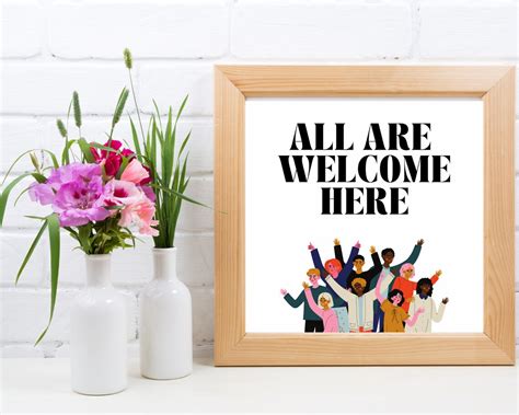 All Are Welcome Here Inclusive Poster Restaurant Print - Etsy