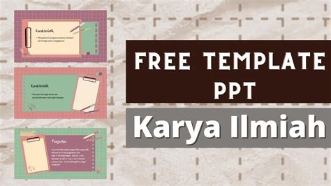 Template Ppt Karya Ilmiah Template Ppt Karya Ilmiah Menarik Free Template Power Point