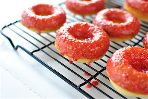 Buttermilk Cake Doughnuts With Fresh Strawberry Glaze Simply Scratch