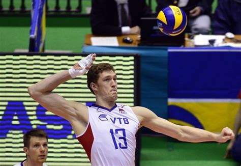 Dmitriy Muserskiy Russia Spikes Ball Against Editorial Stock Photo