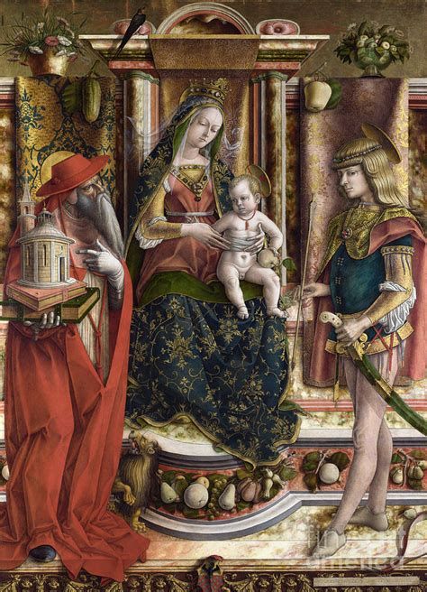 The Madonna Of The Swallow By Carlo Crivelli Painting By Carlo Crivelli