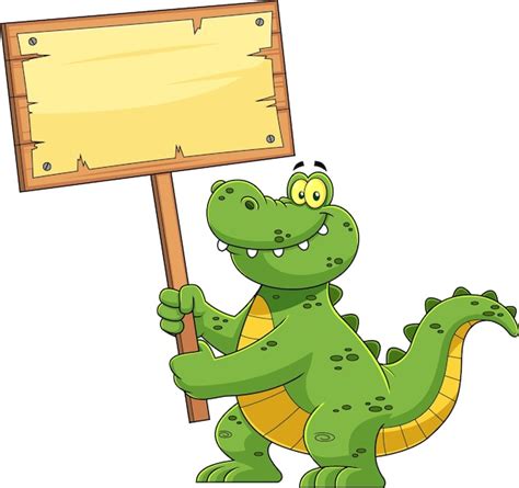 Personagem Engra Ado De Desenho Animado De Jacar Ou Crocodilo