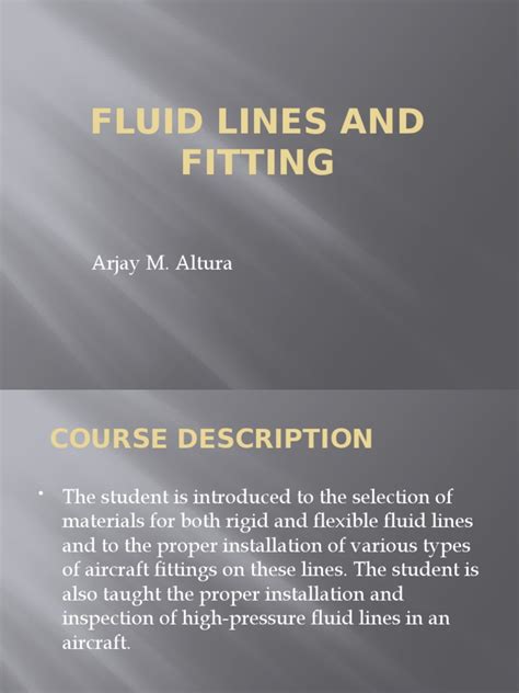 aircraft fluid lines fittings guide  pipe fluid conveyance