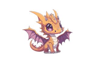 Cute Dragons Clipart Cute Dragons PNG Graphic By Phoenixvectorarts