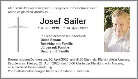 Traueranzeigen von Josef Sailer Allgäuer Zeitung