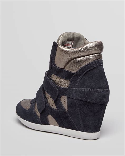 Ash High Top Wedge Sneakers Bea In Metallic Lyst