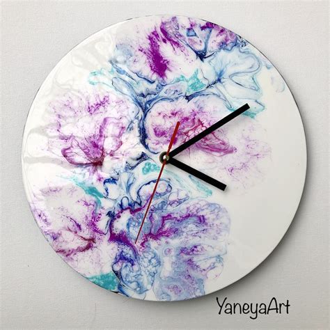 Clocks Alcohol Ink Crafts Resin Wall Art Epoxy Resin Art