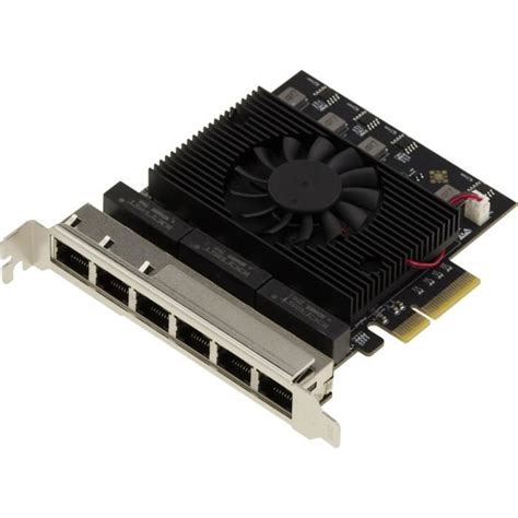 Carte Contrôleur Réseau Pcie 6 Ports 2 5 Lan Gigabit Ethernet 10 100