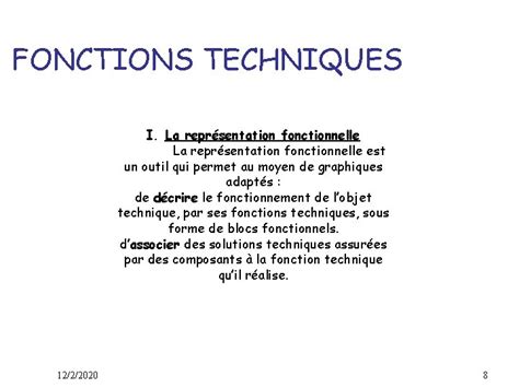 FONCTIONS TECHNIQUES ET SOLUTIONS TECHNIQUES LES MOYENS DE