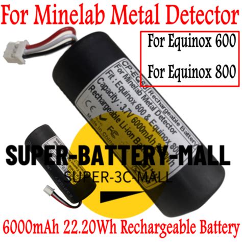 For Minelab Equinox 600 And Equinox 800 Metal Detector 6000mah Replacement Battery Ebay