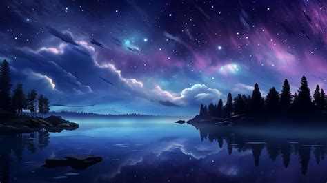 Download Night Night Sky Landscape Royalty-Free Stock Illustration ...