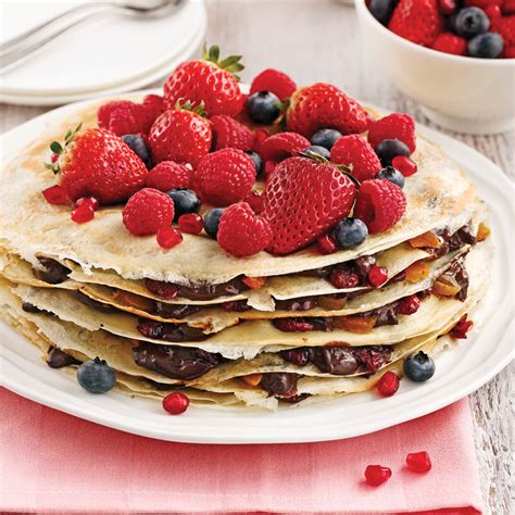 Gâteau de crêpes avec ganache aux fruits séchés Les recettes de Caty