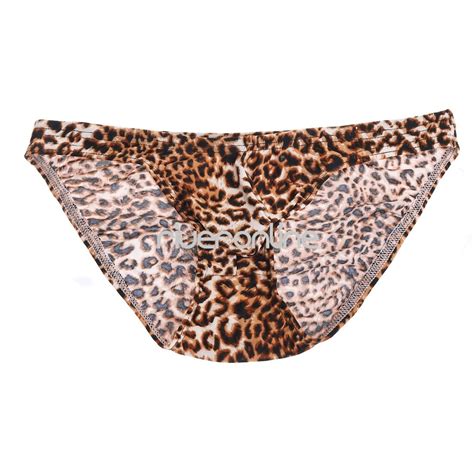 Herren Briefs Leopard Druck Bikini Slips Männer Dessous Tanga G String Unterhose eBay