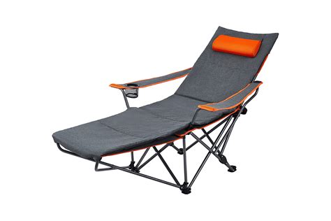 Suntime Adjustable Portable Reclining Lounge Mesh Camping Chair With