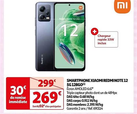 Promo Smartphone Xiaomi Redmi Note G Go Chez Auchan Icatalogue Fr