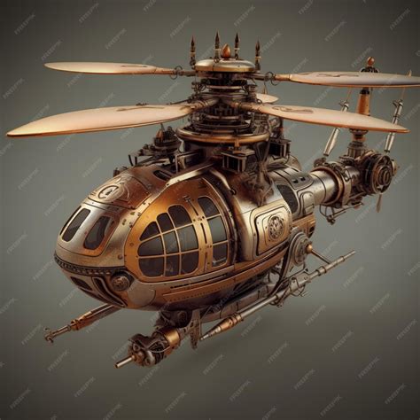 Premium Photo | Steampunk Helicopter